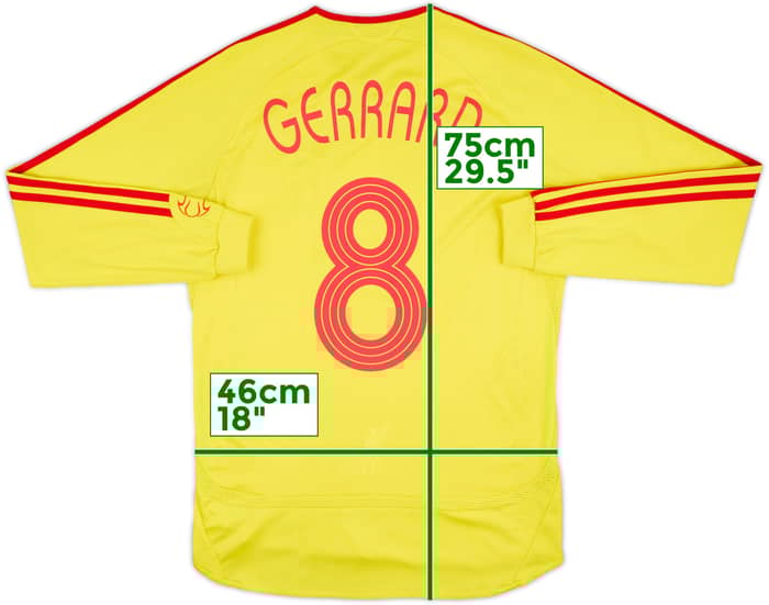 2006-07 Liverpool Away L/S Shirt Gerrard #8 - 9/10 - (S)