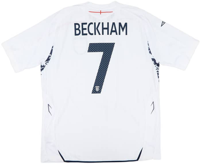 2007-09 England Home Shirt Beckham #7 (XL)