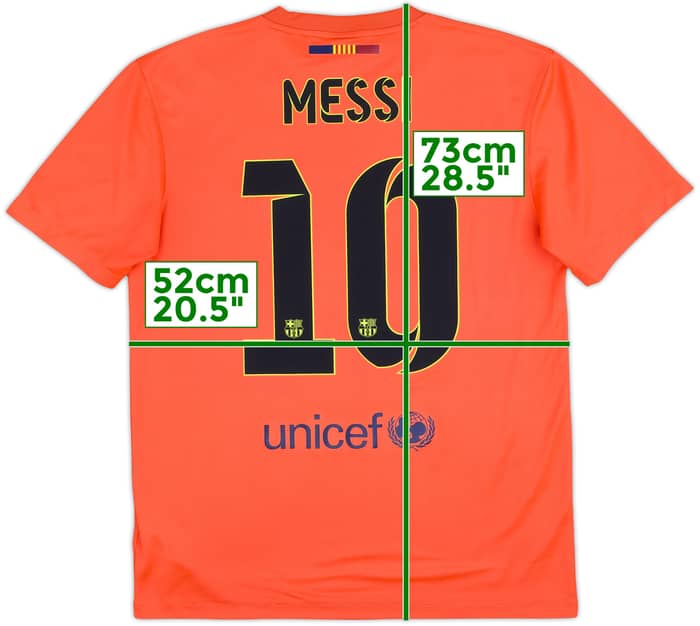 2014-15 Barcelona Basic Away Shirt Messi #10 - 9/10 - (M)