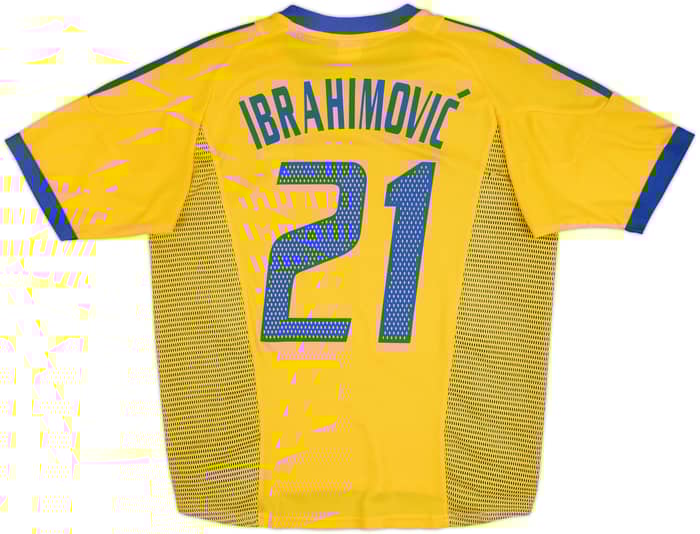 2002-03 Sweden Home Shirt Ibrahimovic #21 - 8/10 - (M)