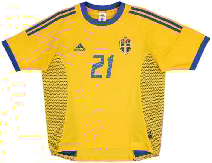 2002-03 Sweden Home Shirt Ibrahimovic #21 - 8/10 - (M)