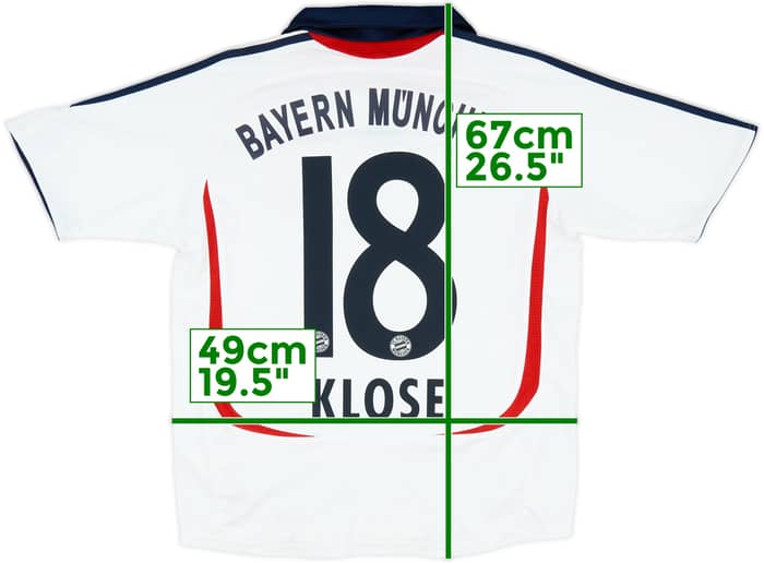 2006-07 Bayern Munich Away Shirt Klose #18 - 8/10 - (L.Boys)