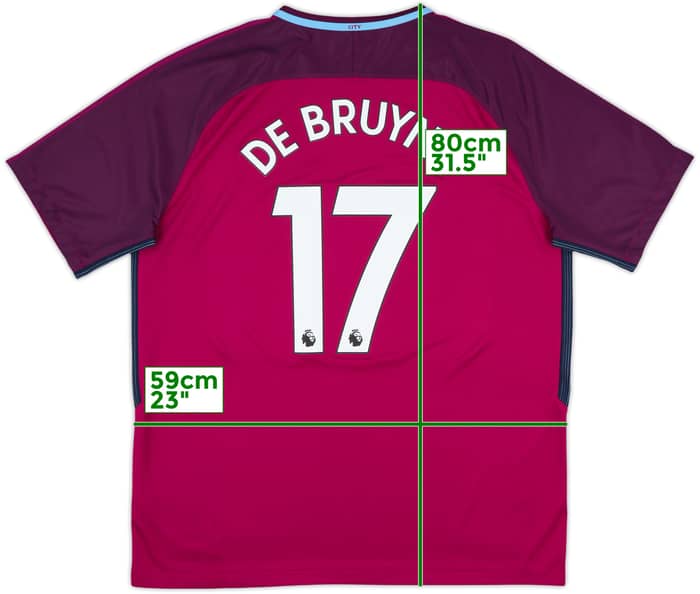 2017-18 Manchester City Away Shirt De Bruyne #17 - 10/10 - (XL)