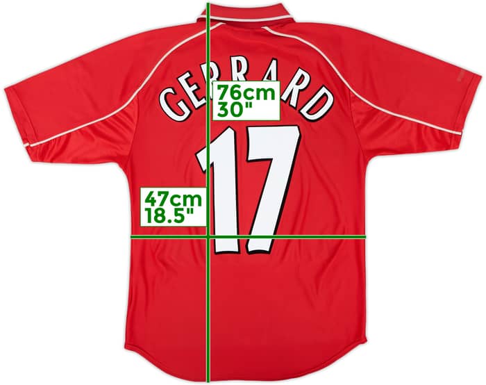2000-02 Liverpool Home Shirt Gerrard #17 - 5/10 - (S)