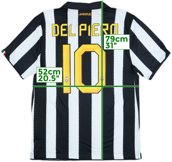 2011-12 Juventus Home Shirt Del Piero #10 - 9/10 - (L)