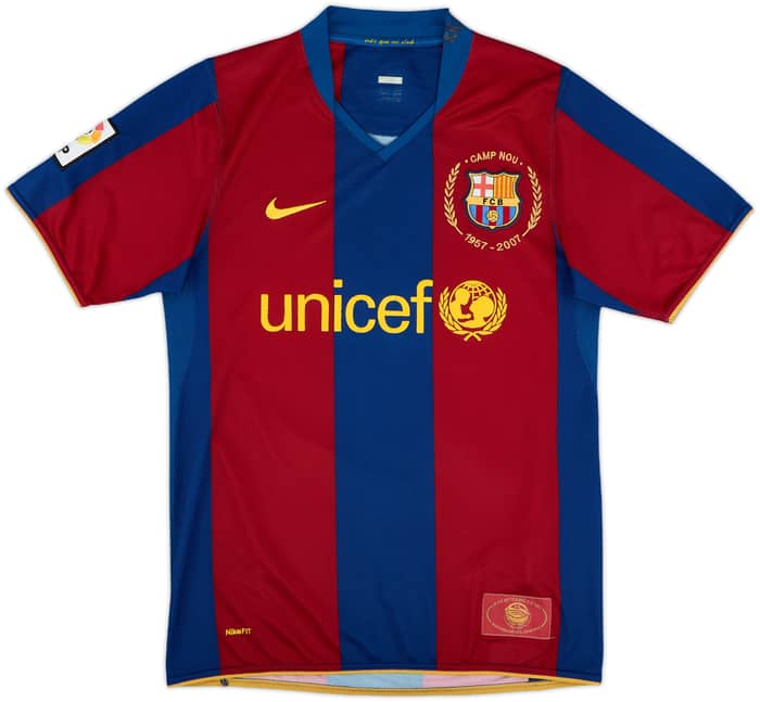 2007-08 Barcelona Home Shirt Henry #14 - 6/10 - (S)