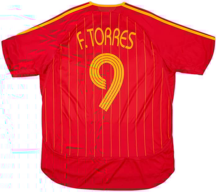 2006-08 Spain Home Shirt Torres #9 - 6/10 - (L)