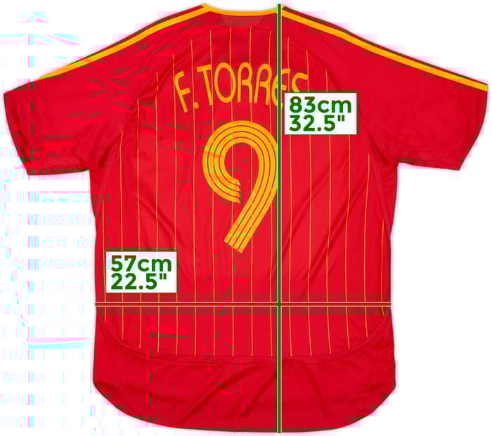 2006-08 Spain Home Shirt Torres #9 - 6/10 - (L)