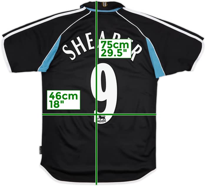 2000-01 Newcastle Away Shirt Shearer #9 - 9/10 - (S)