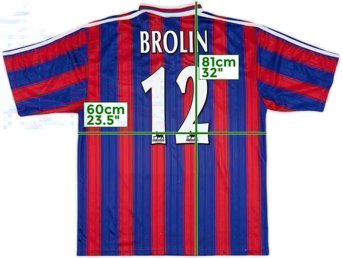 1996-98 Crystal Palace Home Shirt Brolin #12 - 7/10 - (XXL)