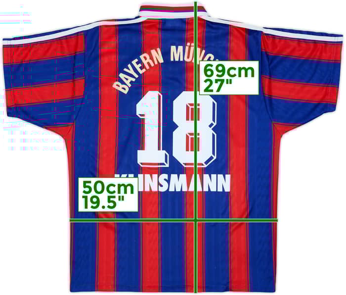 1995-97 Bayern Munich Home Shirt Klinsmann #18 - 6/10 - (S)