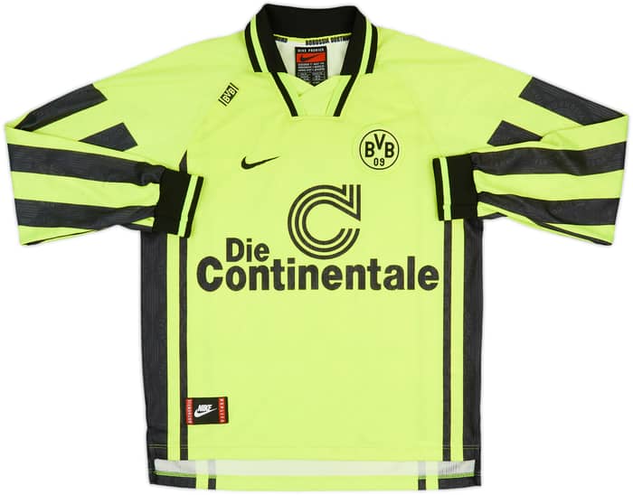 1996-97 Borussia Dortmund Home L/S Shirt Riedle #13 - 9/10 - (M)