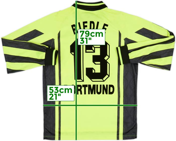 1996-97 Borussia Dortmund Home L/S Shirt Riedle #13 - 9/10 - (M)