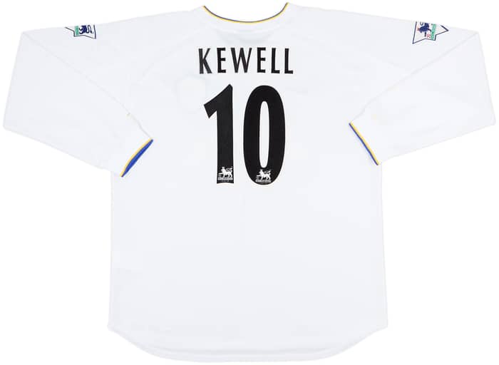 2000-02 Leeds United Home L/S Shirt Kewell #10 - 8/10 - (L)
