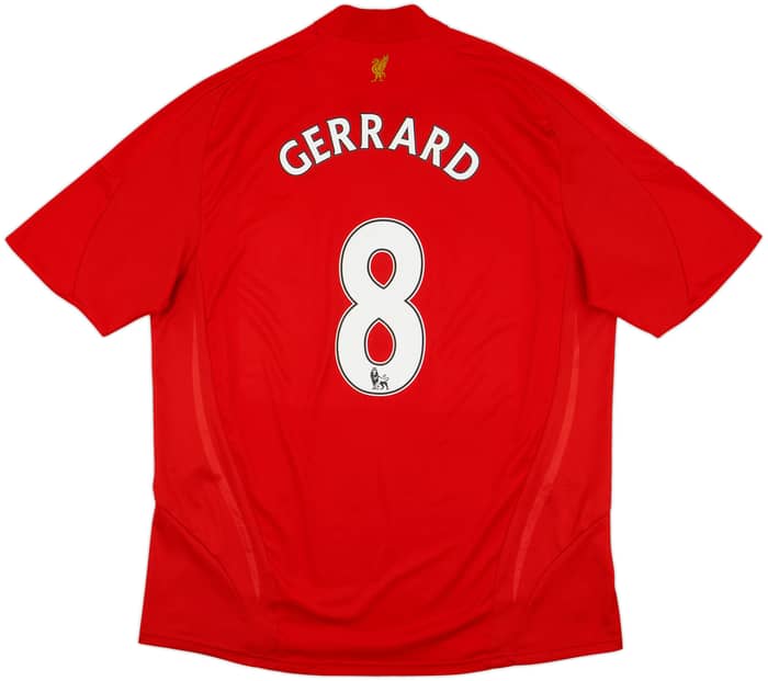 2008-10 Liverpool Home Shirt Gerrard #8 - 6/10 - (XL)