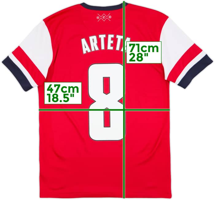 2012-14 Arsenal Home Shirt Arteta #8 - 5/10 - (M)