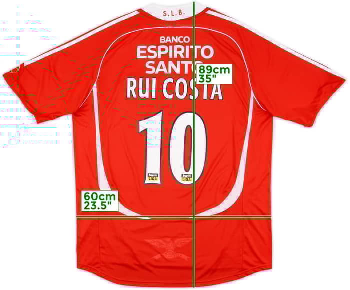 2006-07 Benfica Home Shirt Rui Costa #10 - 8/10 - (XL)