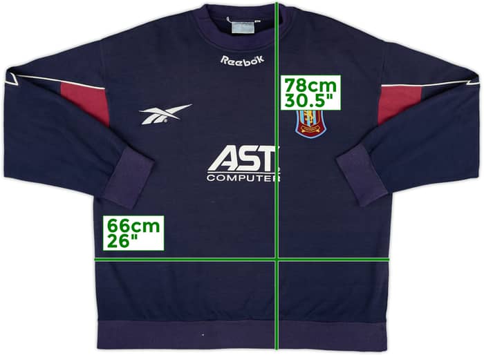 1997-98 Aston Villa Reebok Sweat Top - 7/10 - (XL)