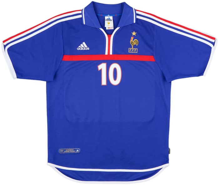2000-02 France Home Shirt Zidane #10 - 9/10 - (M)