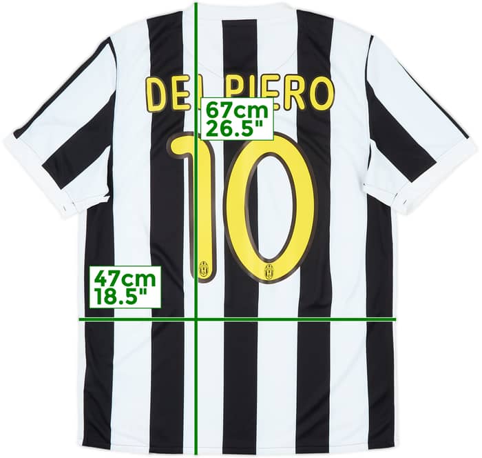2009-10 Juventus Home Shirt Del Piero #10 - 6/10 - (M)