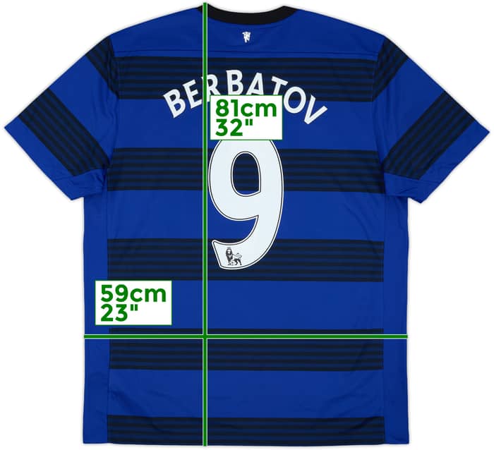2011-13 Manchester United Away Shirt Berbatov #9 - 9/10 - (XL)