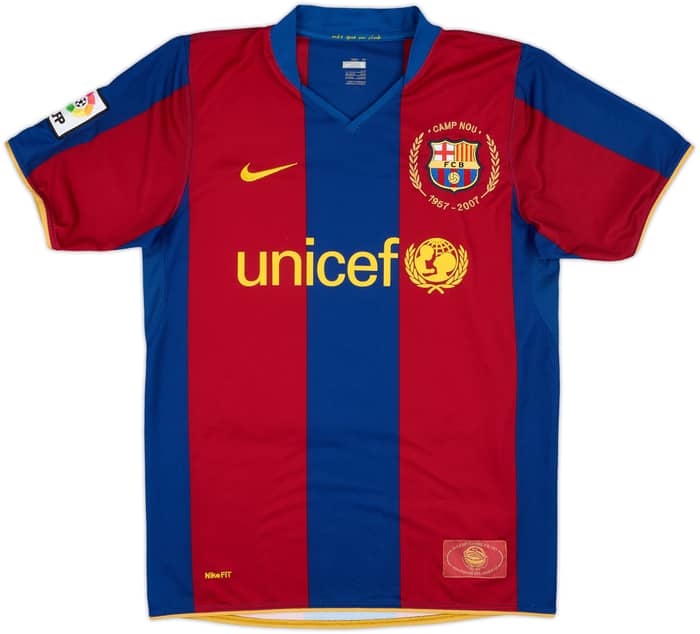 2007-08 Barcelona Home Shirt Ronaldinho #10 - 9/10 - (S)