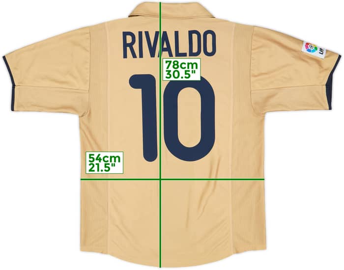 2001-03 Barcelona Away Shirt Rivaldo #10 - 9/10 - (L)