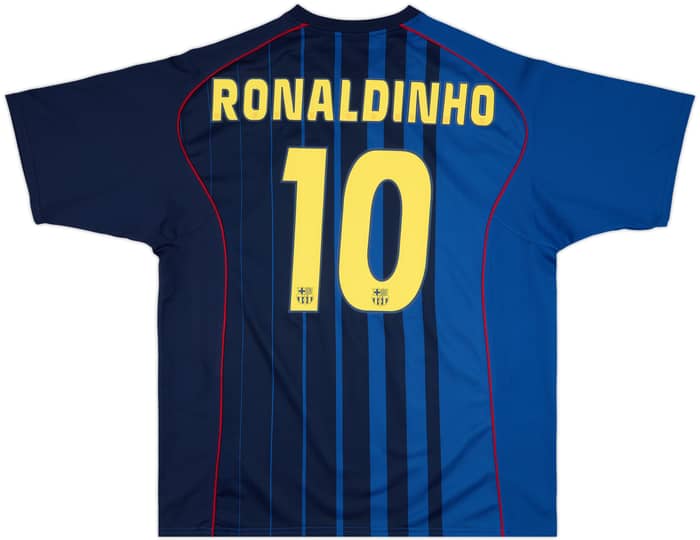 2004-05 Barcelona Basic Away Shirt Ronaldinho #10 - 8/10 - (XXL)