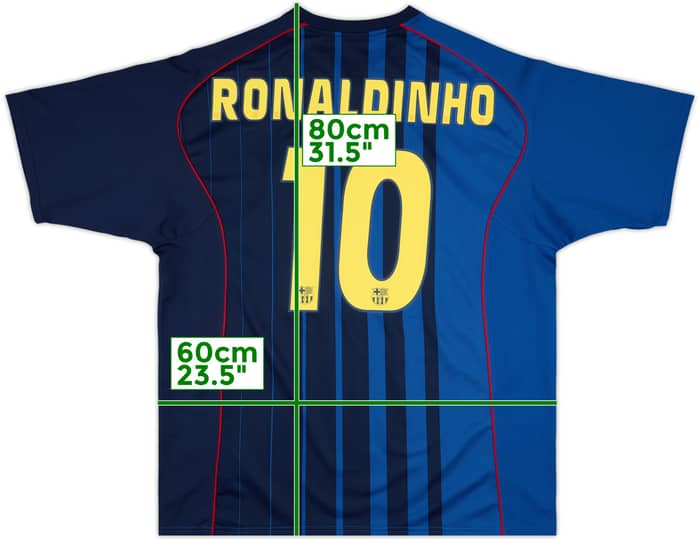 2004-05 Barcelona Basic Away Shirt Ronaldinho #10 - 8/10 - (XXL)