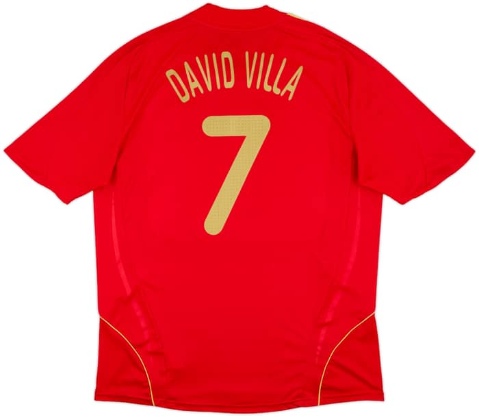 2007-09 Spain Home Shirt David Villa #7 - 9/10 - (XL)
