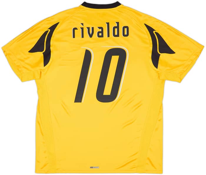 2007-08 AEK Athens Home Shirt Rivaldo #10 - 8/10 - (XXL)