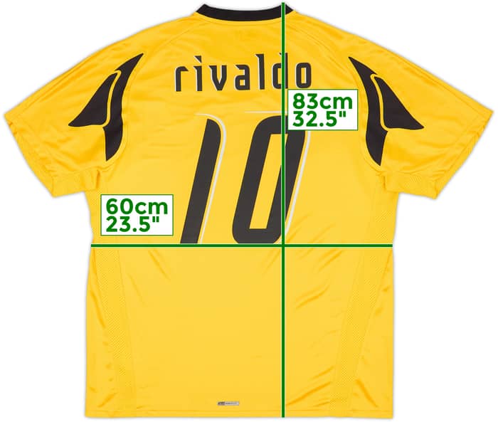 2007-08 AEK Athens Home Shirt Rivaldo #10 - 8/10 - (XXL)