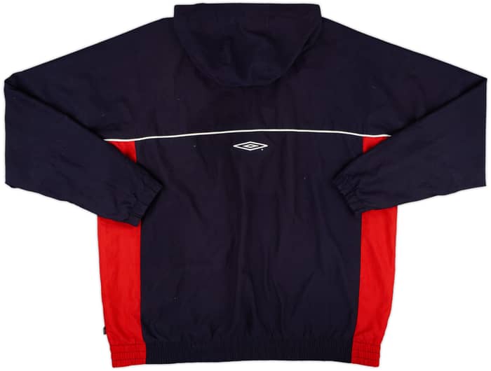 2000-02 Manchester United Umbro 1/4 Zip Hooded Track Jacket - 7/10 - (M)