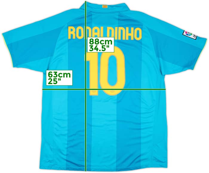 2007-09 Barcelona Away Shirt Ronaldinho #10 - 10/10 - (XXL)