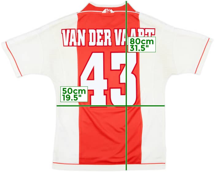 1999-00 Ajax Home Shirt Van Der Vaart #43 - 8/10 - (M)