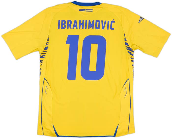2007-09 Sweden Home Shirt Ibrahimovic #10 - 8/10 - (L)