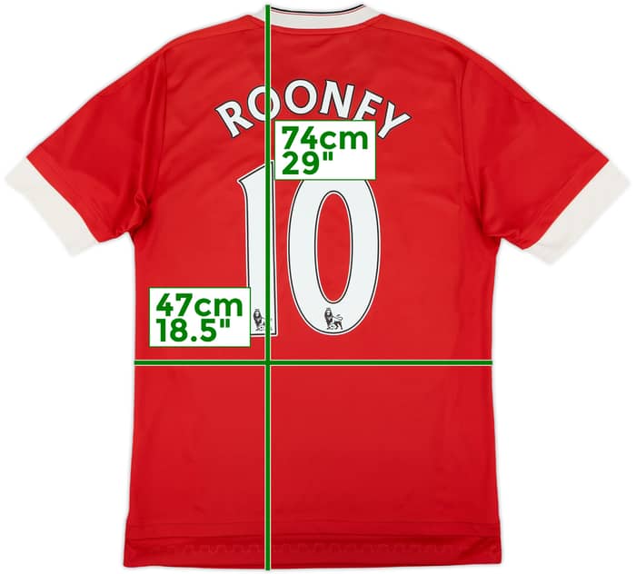 2015-16 Manchester United Home Shirt Rooney #10 - 6/10 - (S)