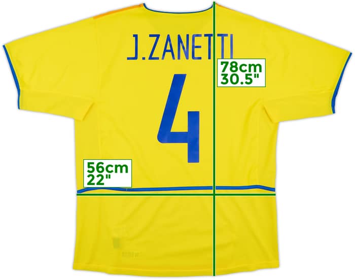 2002-03 Inter Milan Third Shirt J.Zanetti #4 - 7/10 - (L)