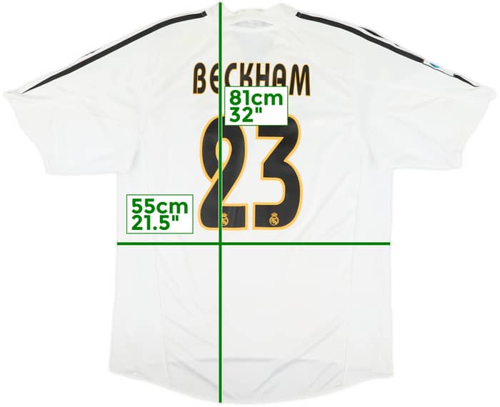 2004-05 Real Madrid Home Shirt Beckham #23 - 8/10 - (L)