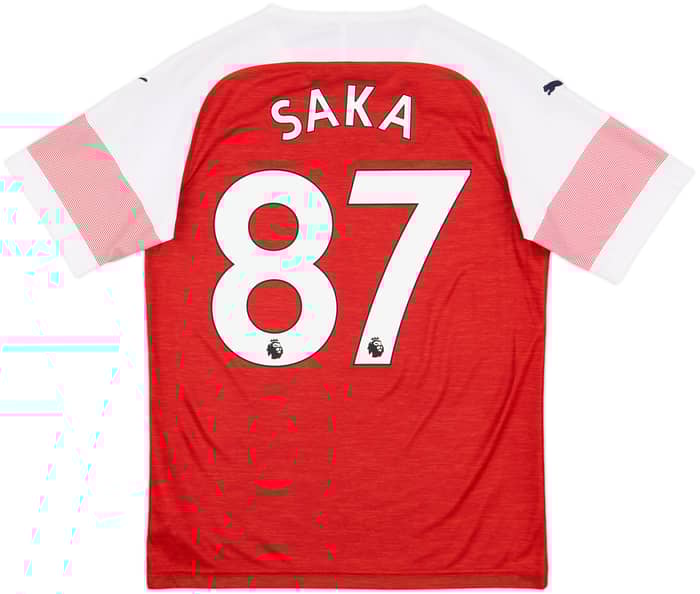 2018-19 Arsenal Home Shirt Saka #87 - 10/10 - (S)