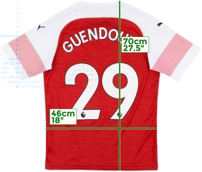 2018-19 Arsenal Home Shirt Guendouzi #29 - 7/10 - (S)