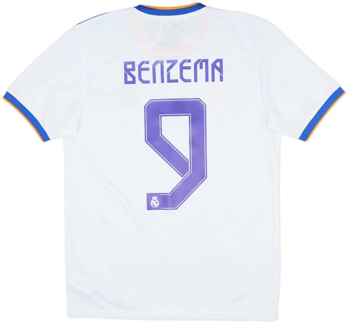 2021-22 Real Madrid Home Shirt Benzema #9 - 7/10 - (M)