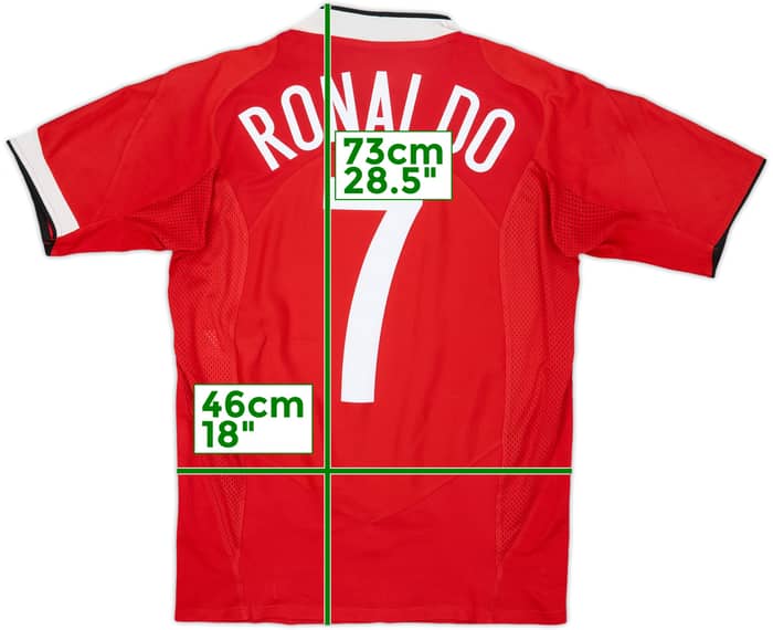 2004-06 Manchester United Home Shirt Ronaldo #7 - 6/10 - (S)