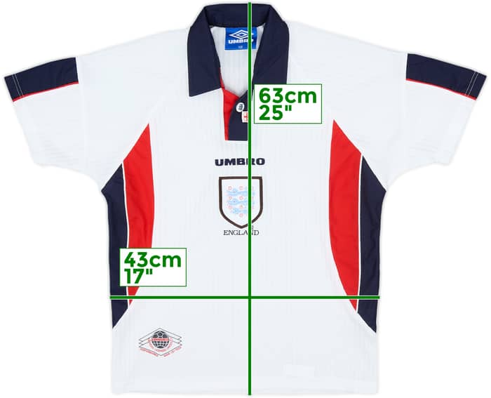 1997-99 England Home Shirt - 9/10 - (M.Boys)