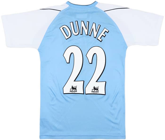 2006-07 Manchester City Home Shirt Dunne #22 - 9/10 - (S)