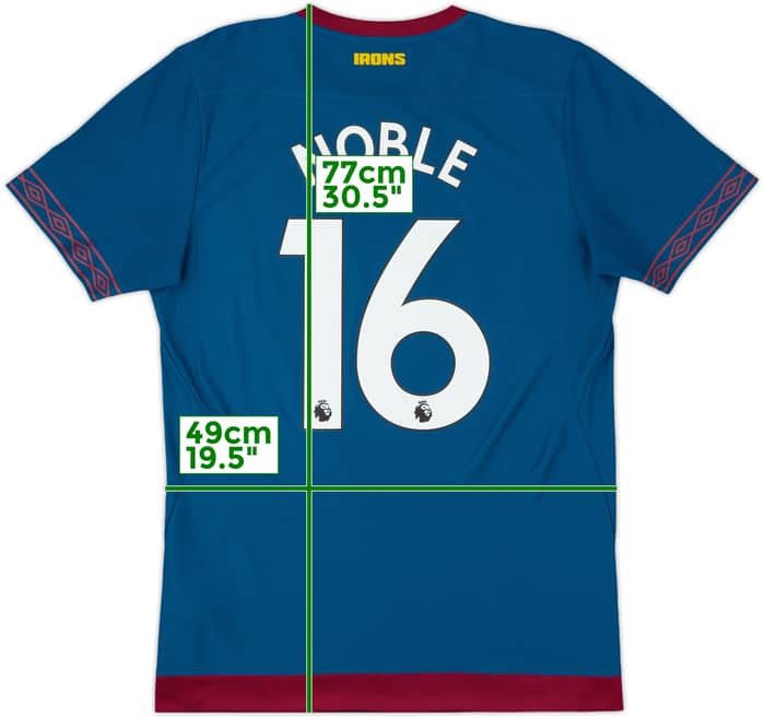 2018-19 West Ham Away Shirt Noble #16 - 10/10 - (M)