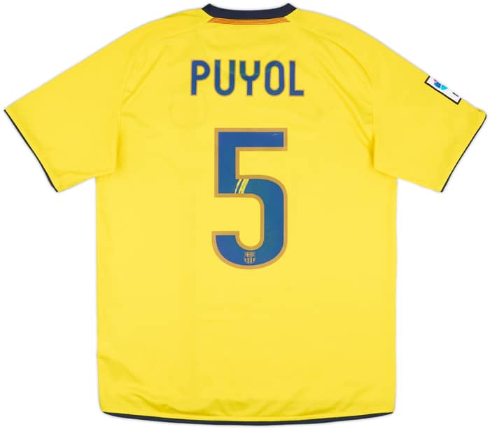 2008-10 Barcelona Away Shirt Puyol #5 - 8/10 - (M)