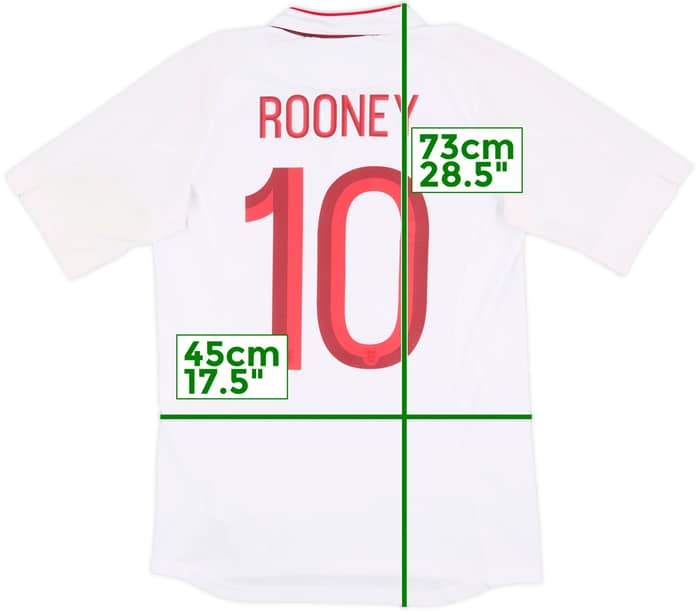 2012-13 England Home Shirt Rooney #10 - 6/10 - (S)