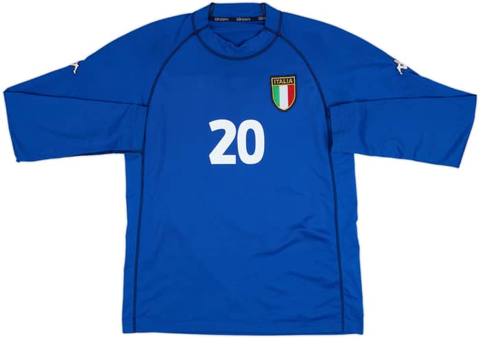 2000-01 Italy Home L/S Shirt Totti #20 - 5/10 - (M)