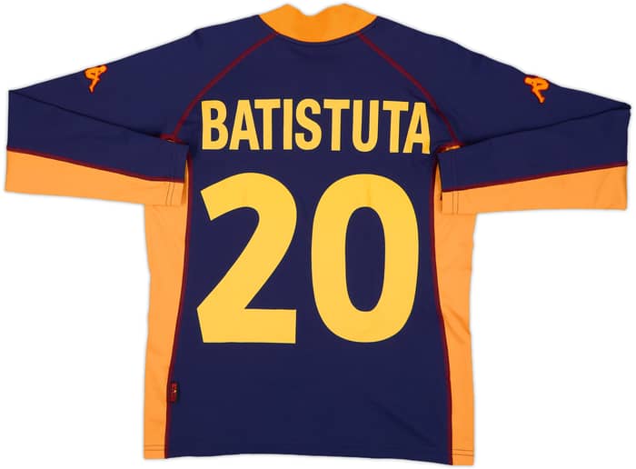 2001-02 Roma Third L/S Shirt Batistuta #20 - 7/10 - (M)